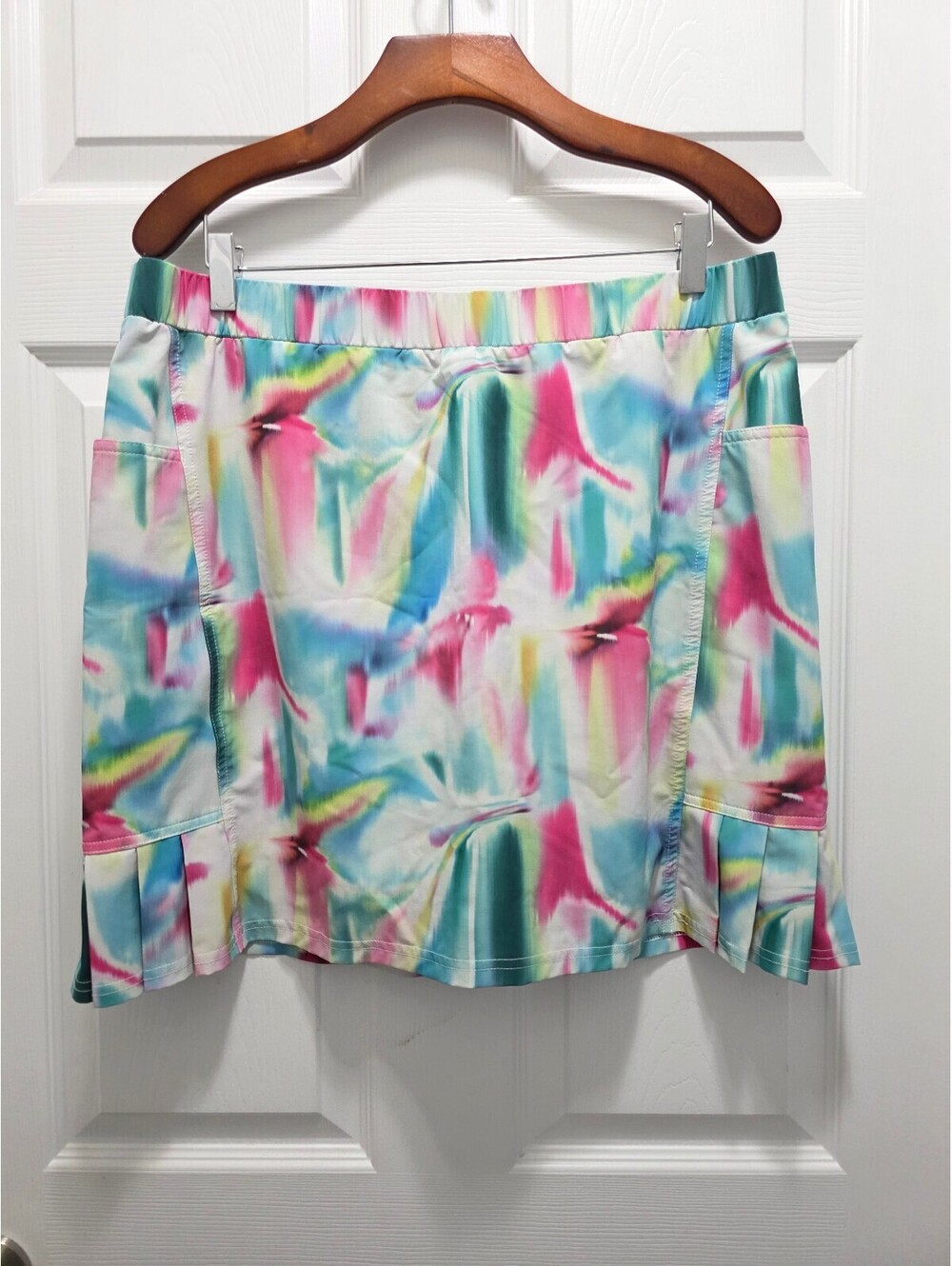 Chico's Colorful Pleated Skort with Built-in Shorts Size 2 US 12